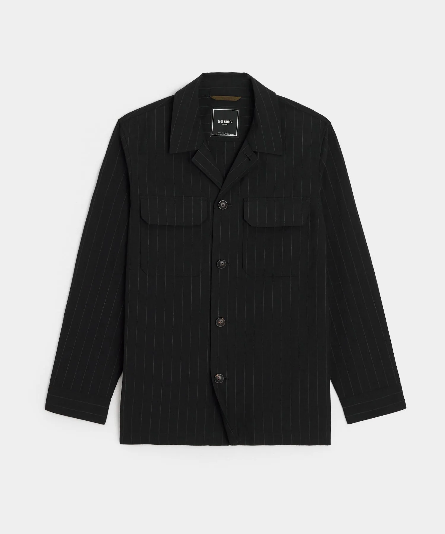 Italian Wool Linen Two-Pocket Overshirt