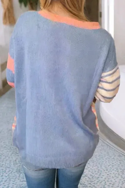 Iyla Striped Colorblock Pullover Sweater