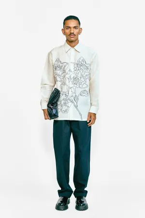 Jardin Ivory Linen Shirt