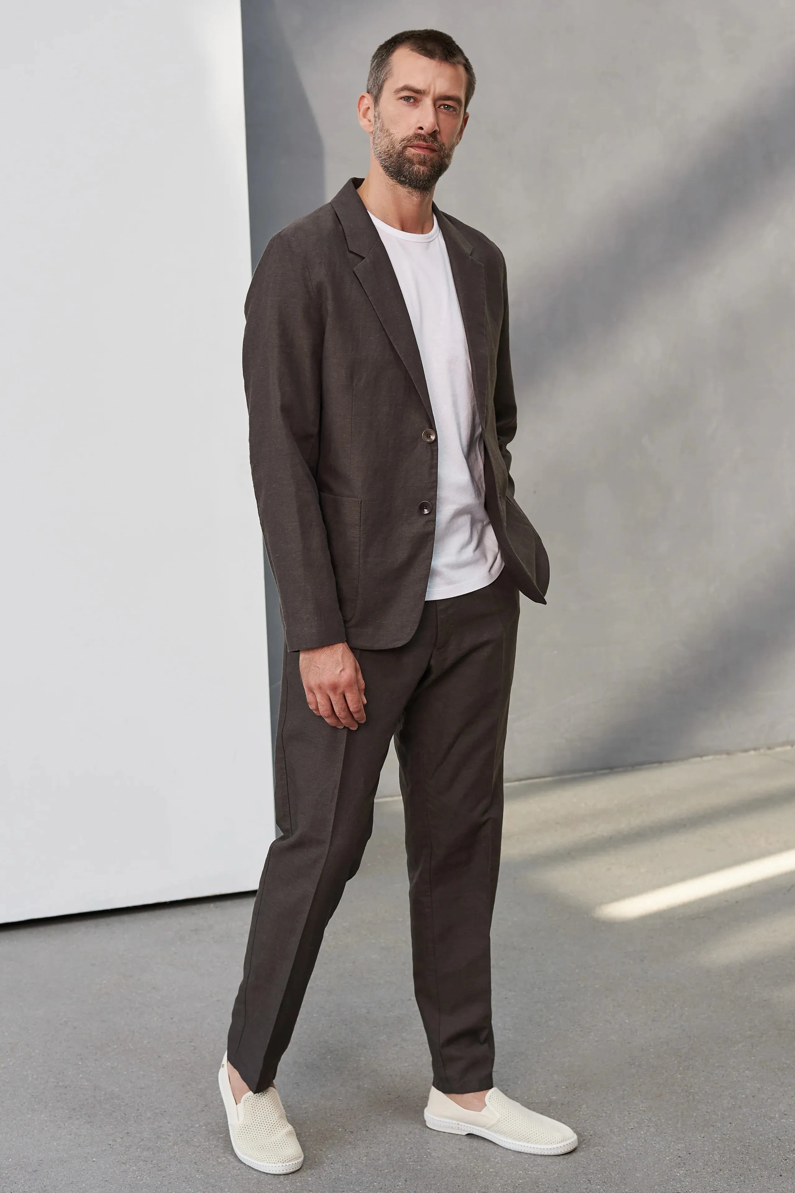 jostha trousers in linen coffee