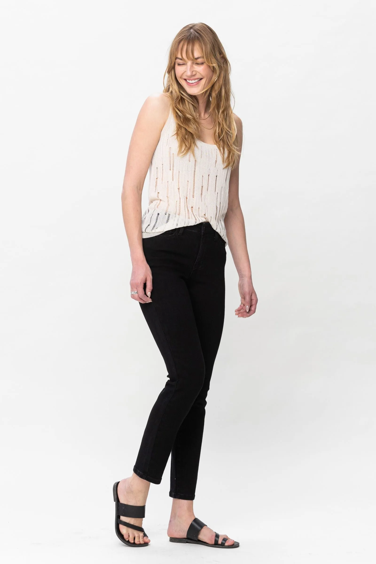 Judy Blue Mid-Rise Black Slim Fit Jeans