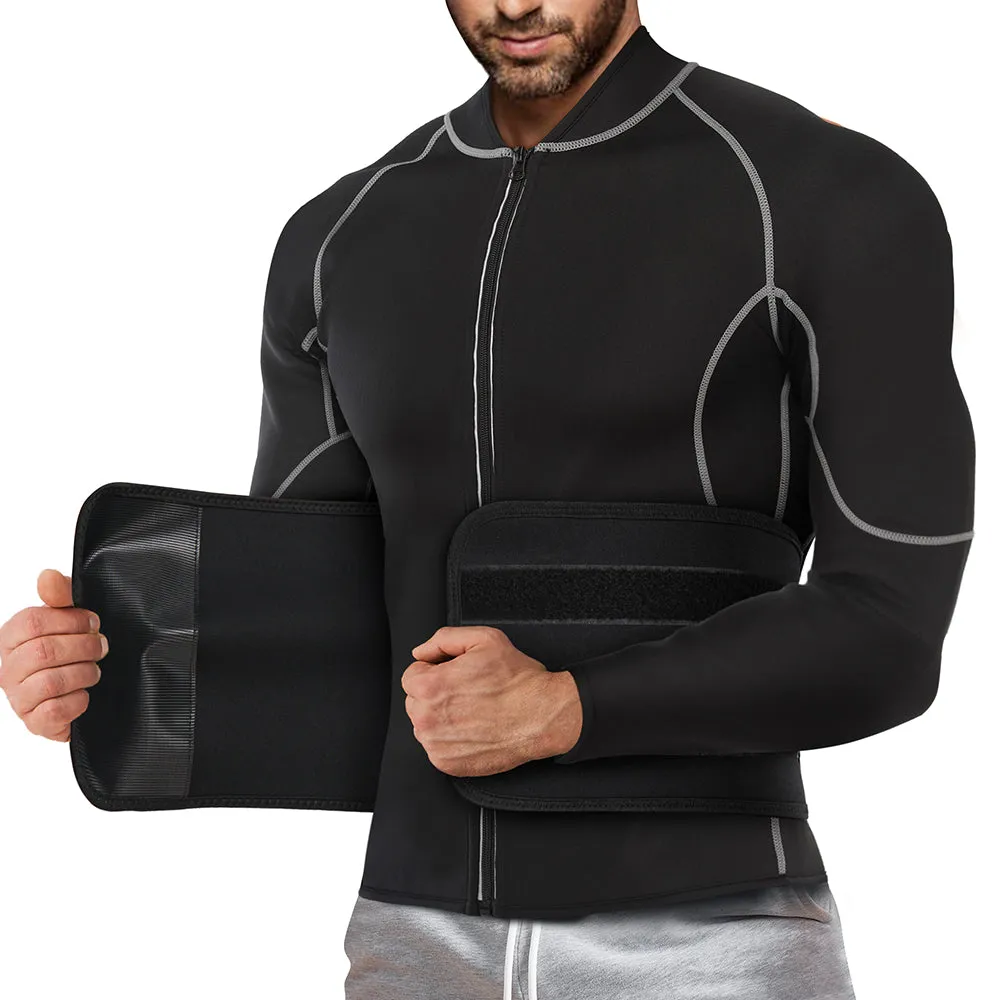 Junlan Sweat Hot Sauna Jacket with Adjust Belt