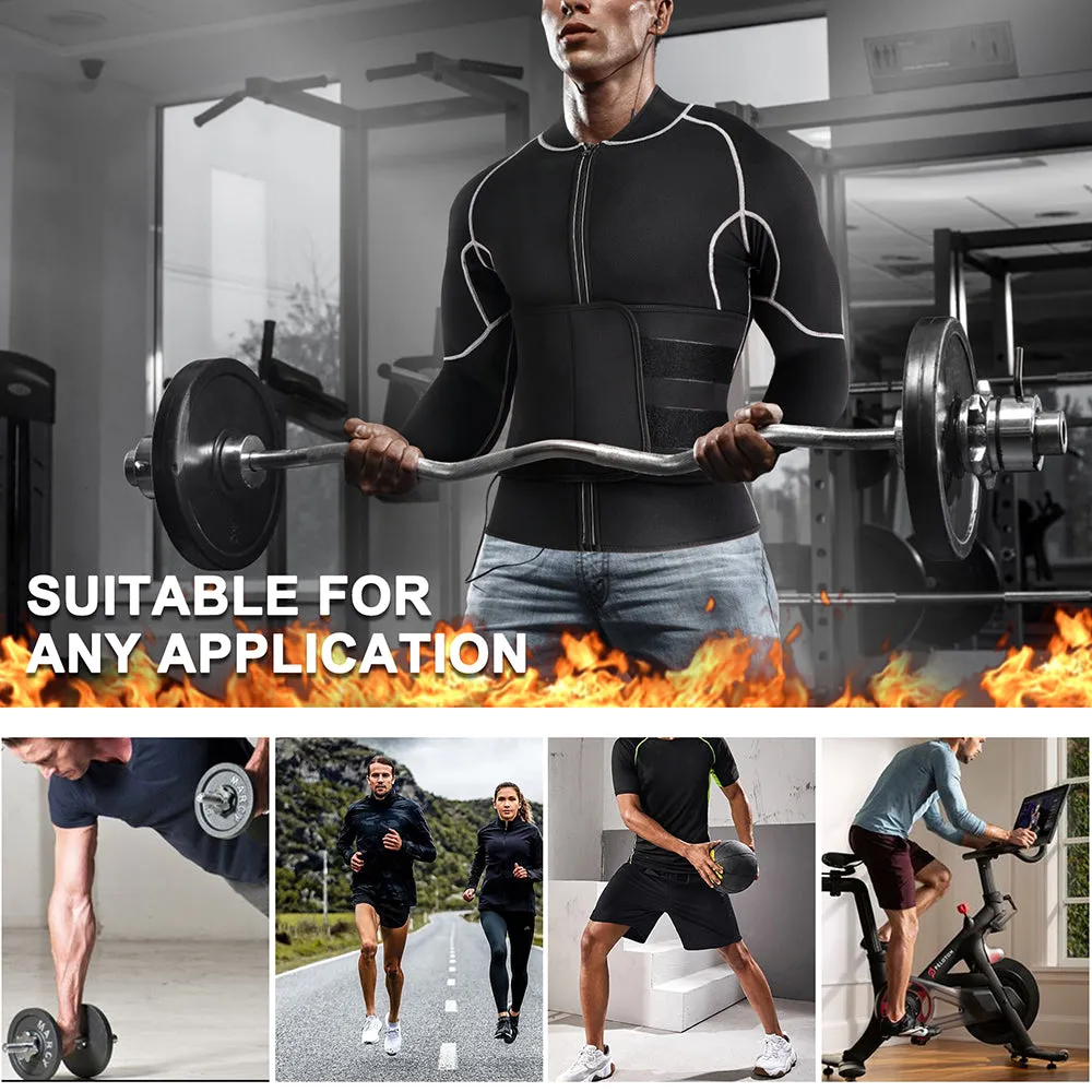 Junlan Sweat Hot Sauna Jacket with Adjust Belt