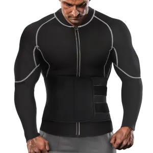 Junlan Sweat Hot Sauna Jacket with Adjust Belt