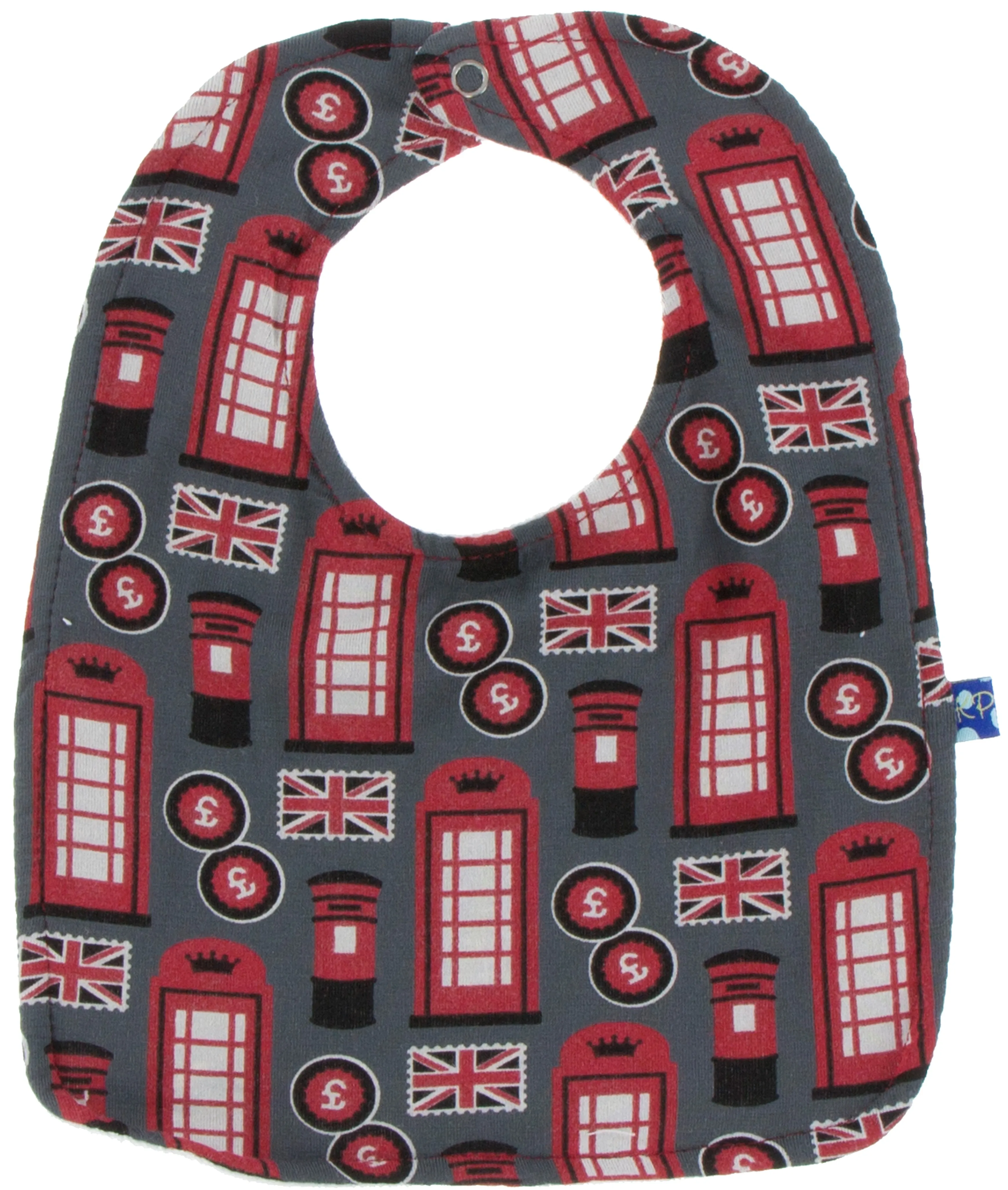 KicKee Pants London Bib Set-Umbrellas and Rain Clouds, Life About Town & Zebra Houndstooth
