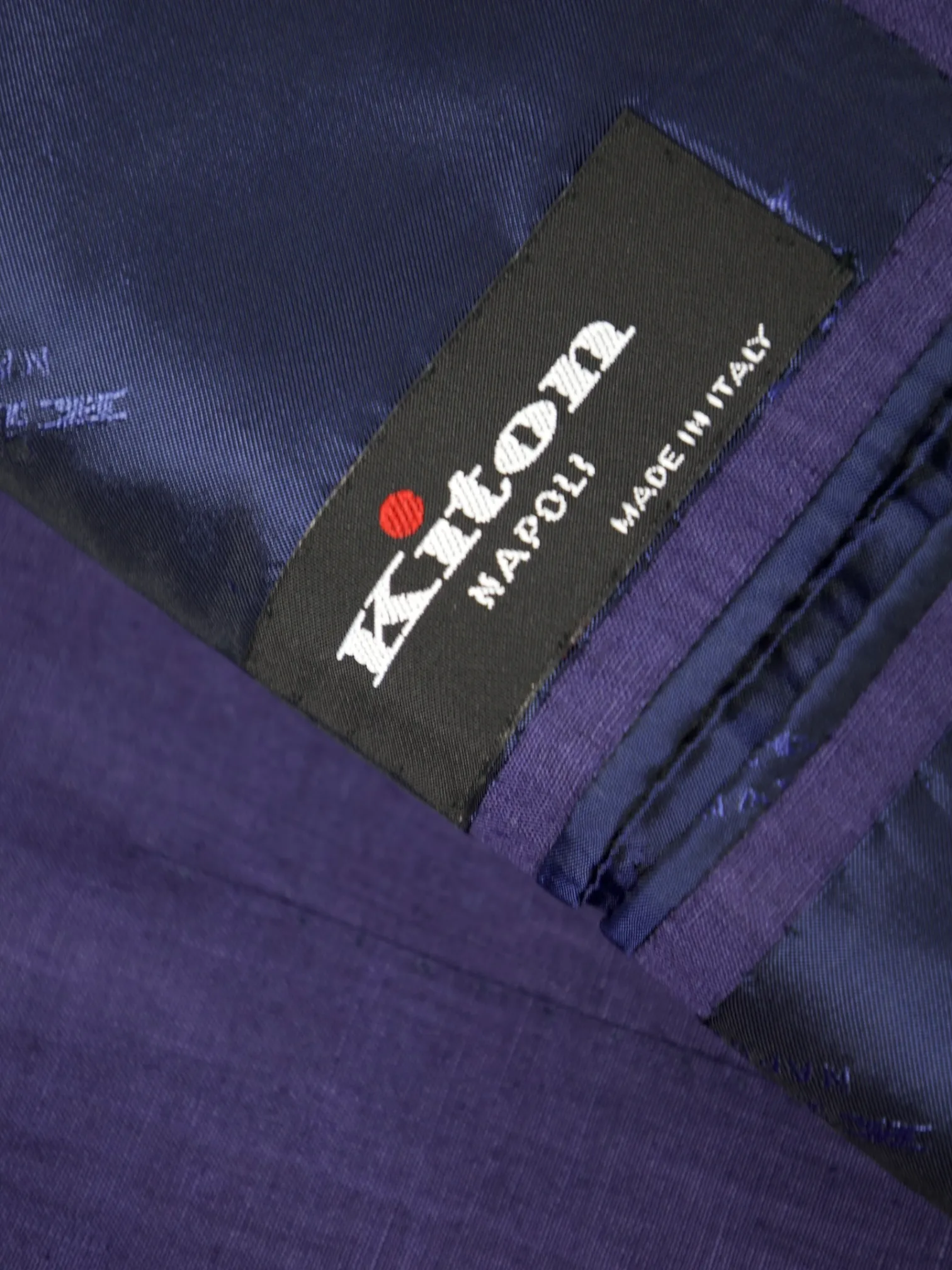 Kiton Indigo Blue Linen Suit