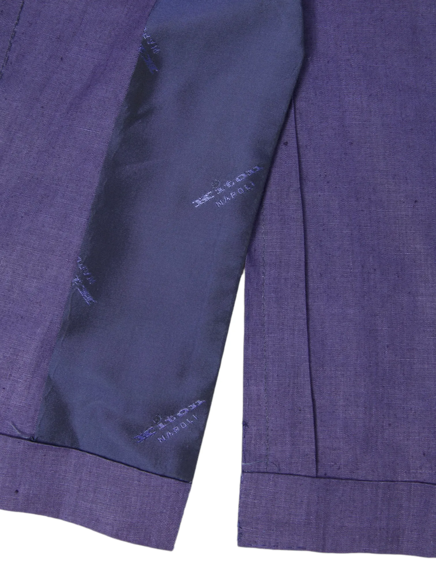 Kiton Indigo Blue Linen Suit