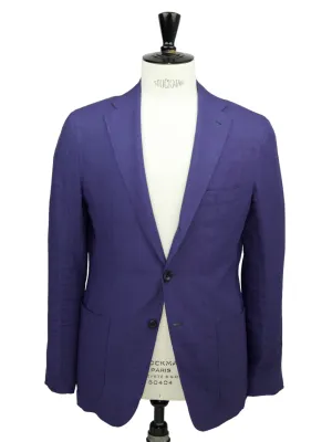 Kiton Indigo Blue Linen Suit
