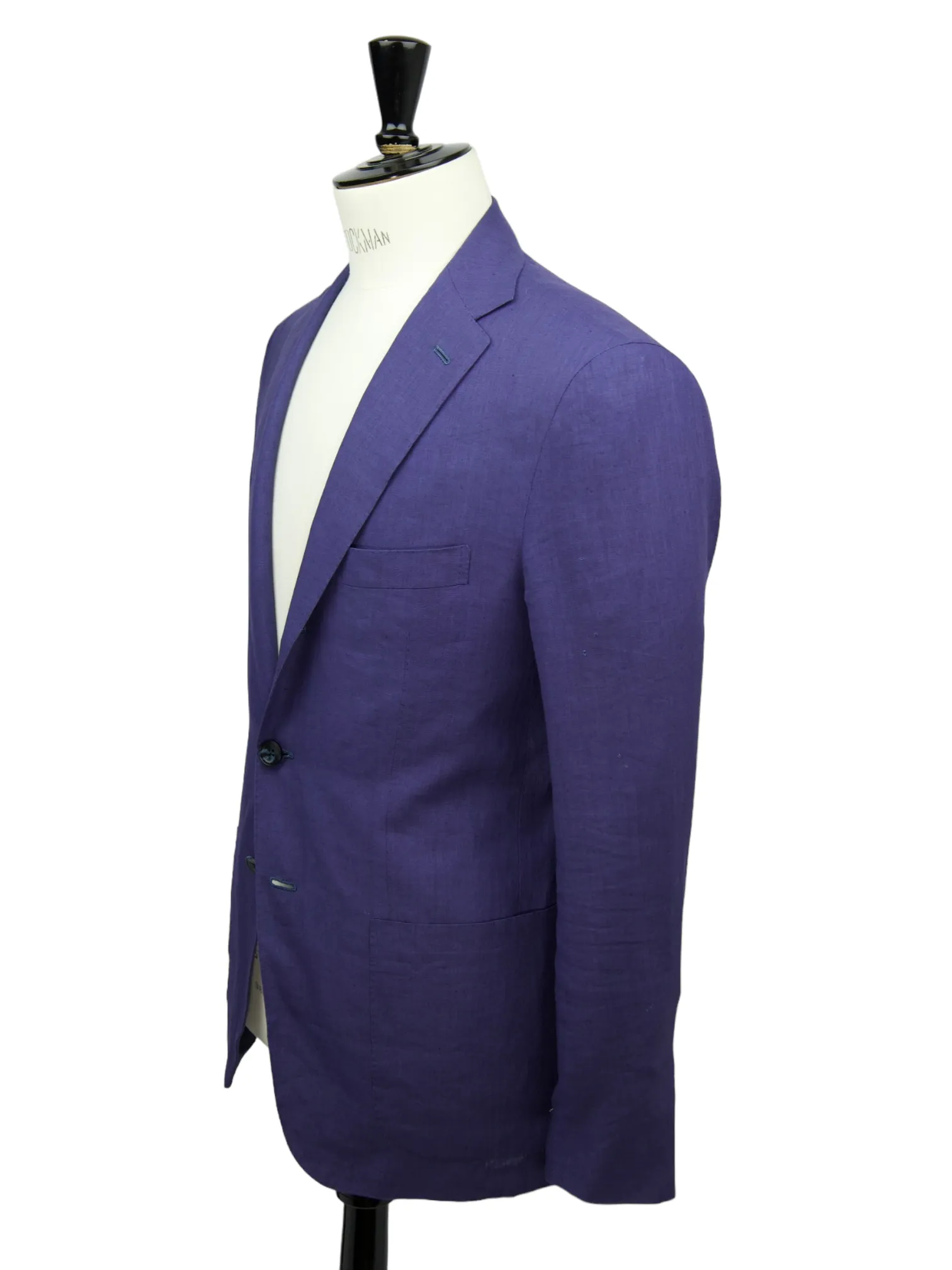 Kiton Indigo Blue Linen Suit