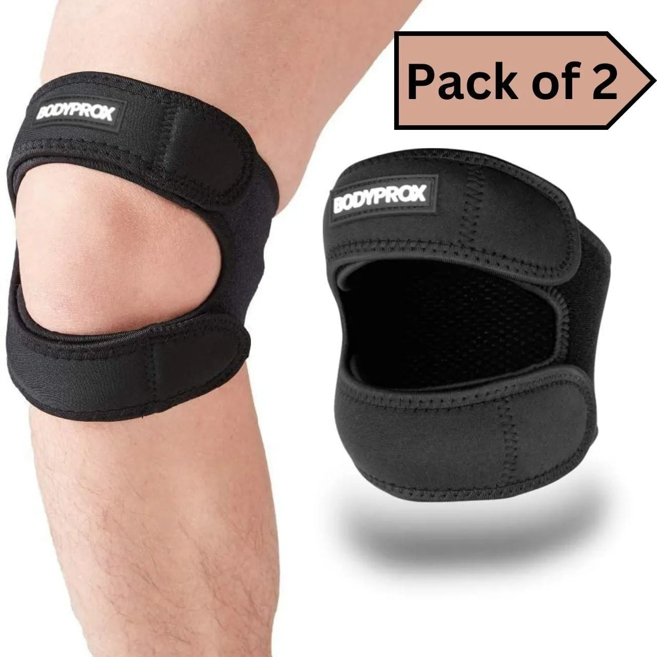 Kneerix™️ Adjustable Neoprene Knee Strap (Pack of 2)