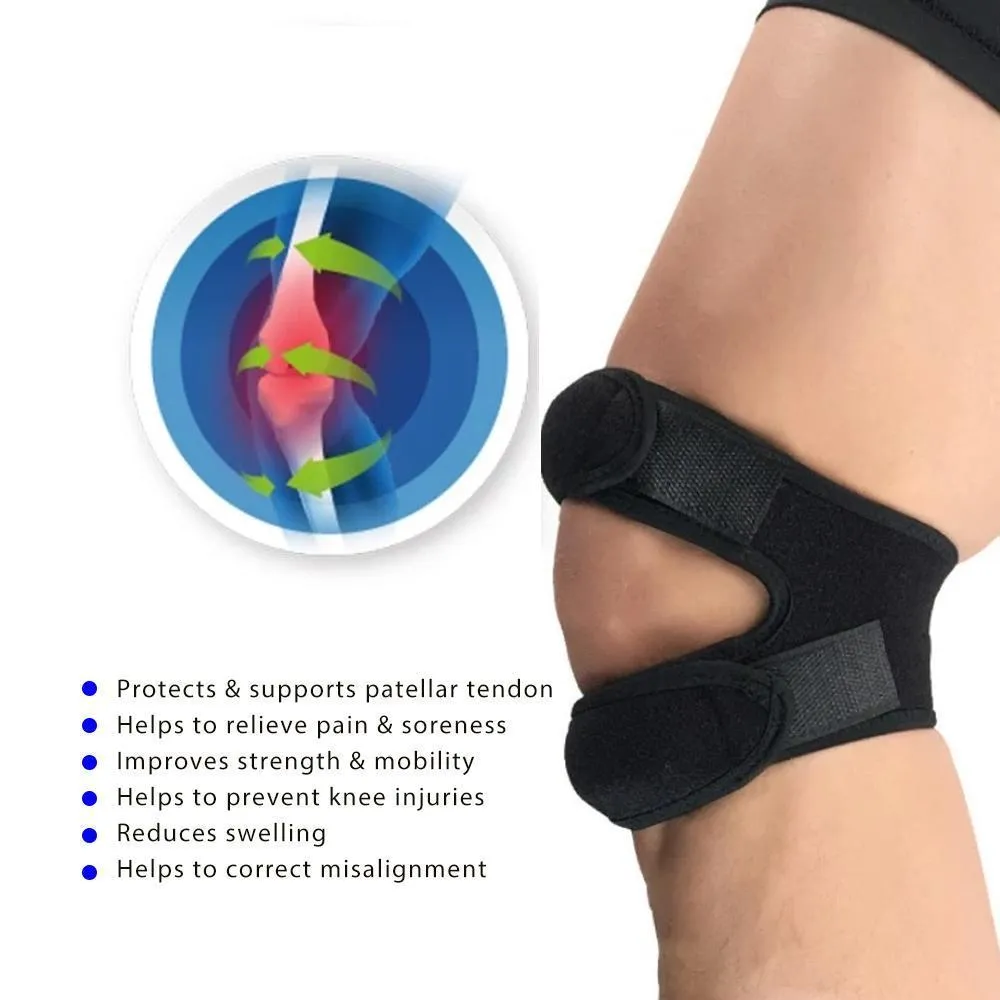 Kneerix™️ Adjustable Neoprene Knee Strap (Pack of 2)