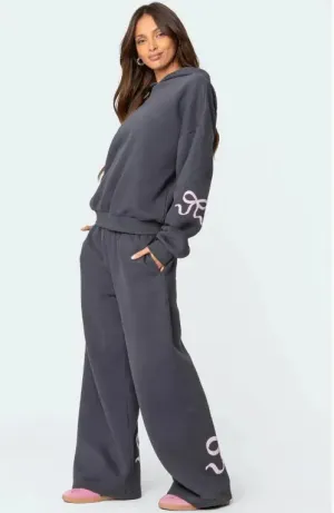 Knot front Suit Two-piece Set