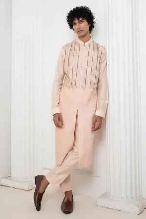 Light Pink Zardosi Kurta Set