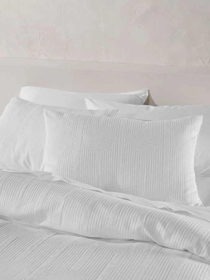 Linen House White Electra Duvet Cover Set