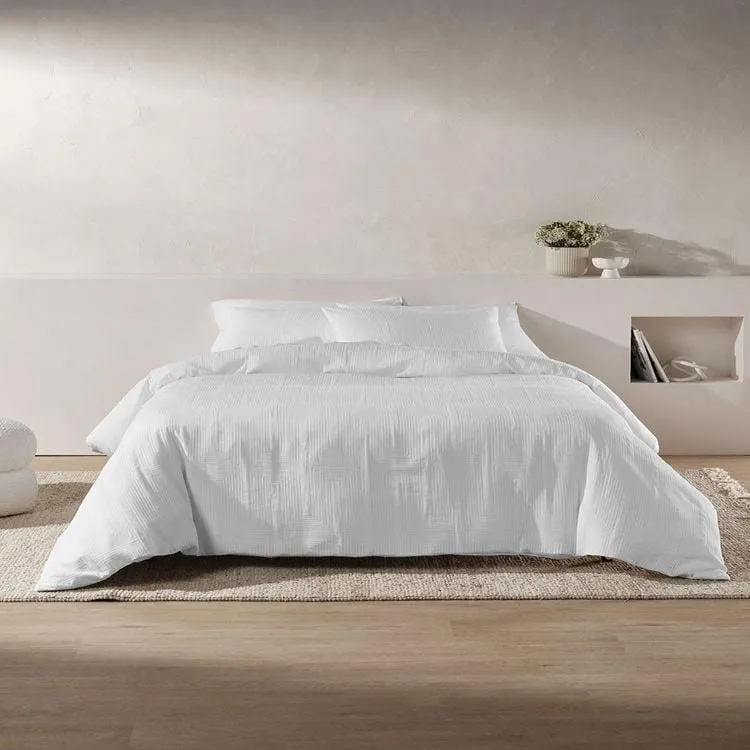 Linen House White Electra Duvet Cover Set