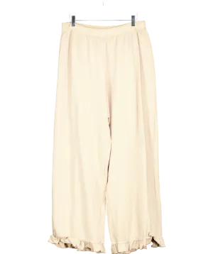 Lounge Underwear Beige Classic Fleece Oversized Pyjama Trousers UK 16