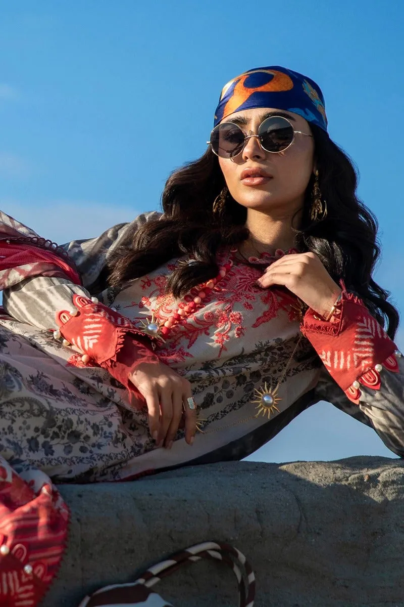 M221-013B-CI | Sana Safinaz Muzlin Spring Collection 2022 Vol 1  | Unstitched Printed Lawn Suits