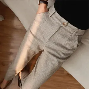 MEIKE - ELEGANT SUIT TROUSERS MADE OF PURE WOOL