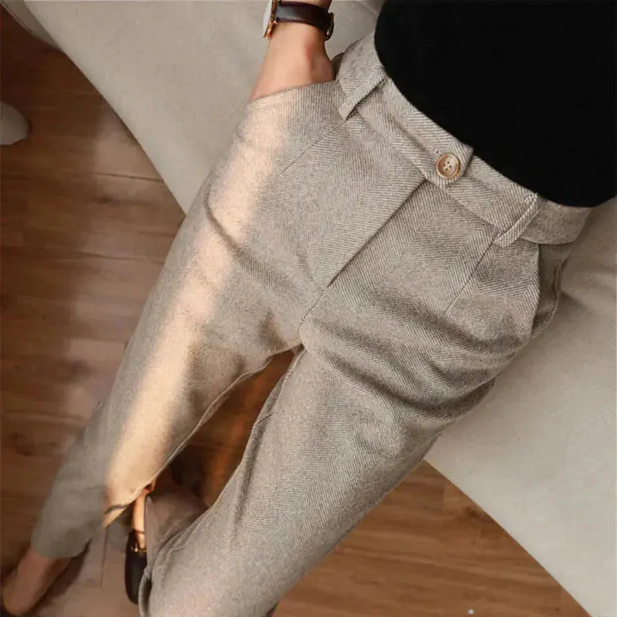 MEIKE - ELEGANT SUIT TROUSERS MADE OF PURE WOOL