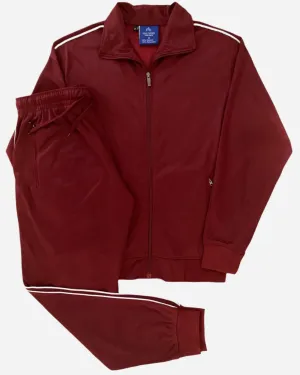Men 2-piece Classic Jogger Tracksuit Track Jacket & Trackpants Solid Plain Outfit
