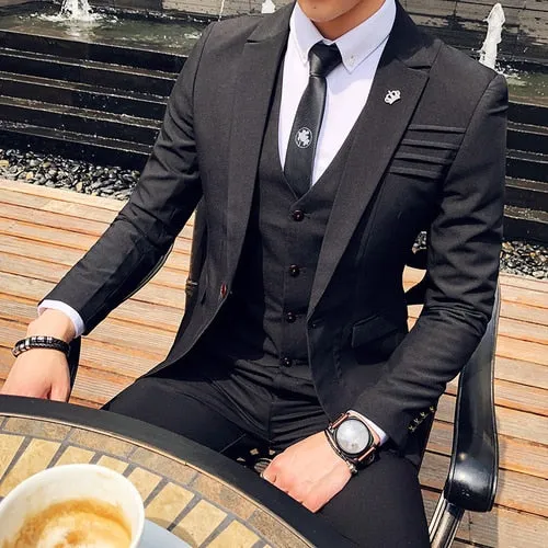 Men's 3pc Fashion Suit Up To 3XL