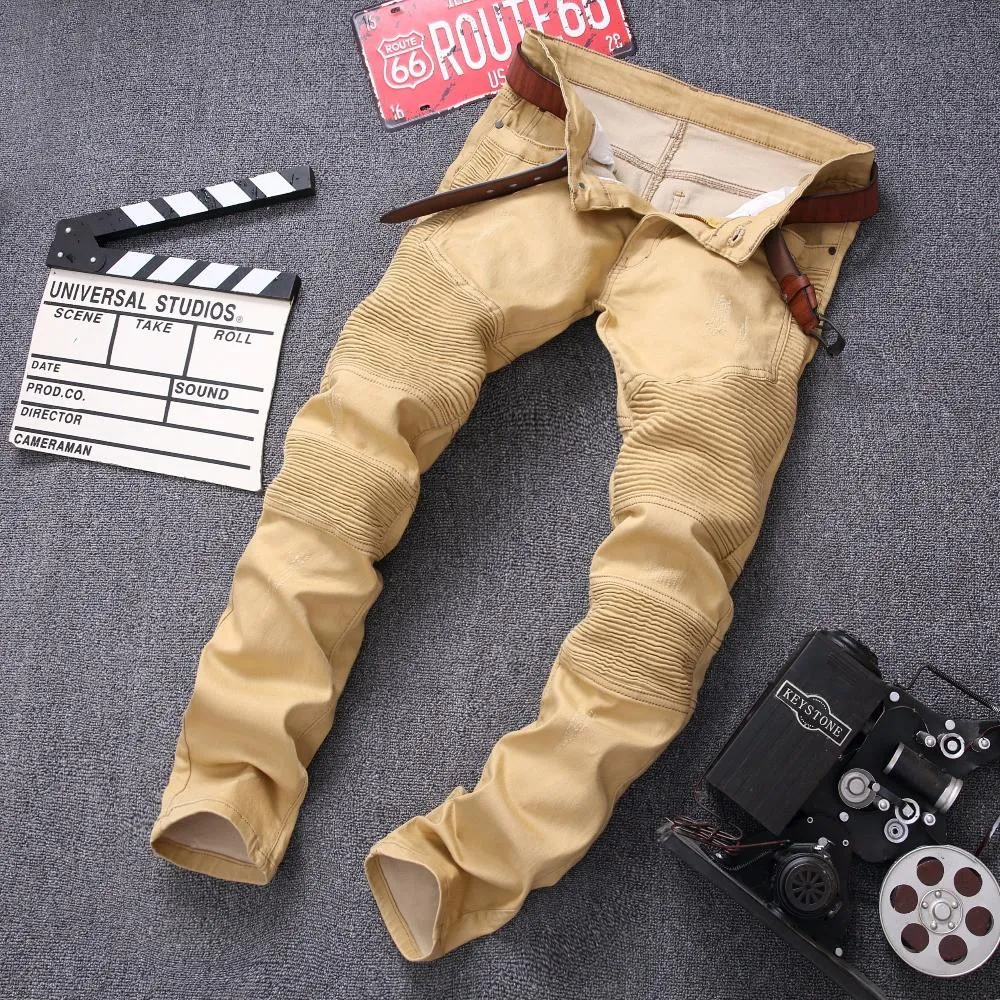 Men's Fashion Cream Trousers