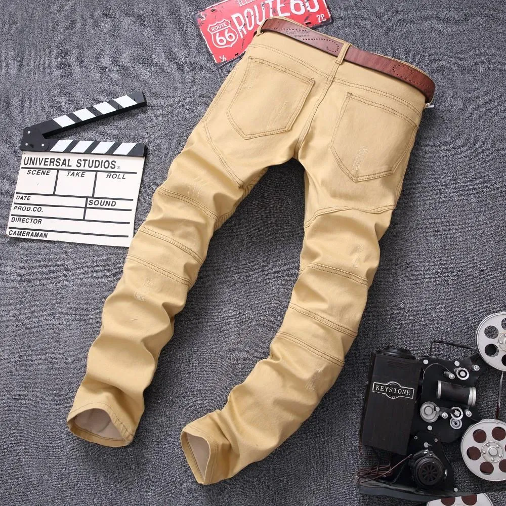 Men's Fashion Cream Trousers