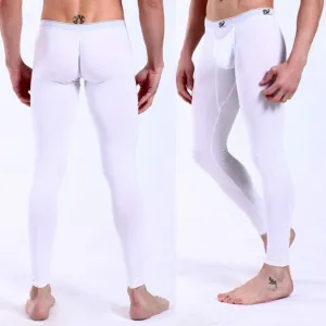 Men's Long Johns Thermal Pants Low Rise Modal Leggings Underwear S M L