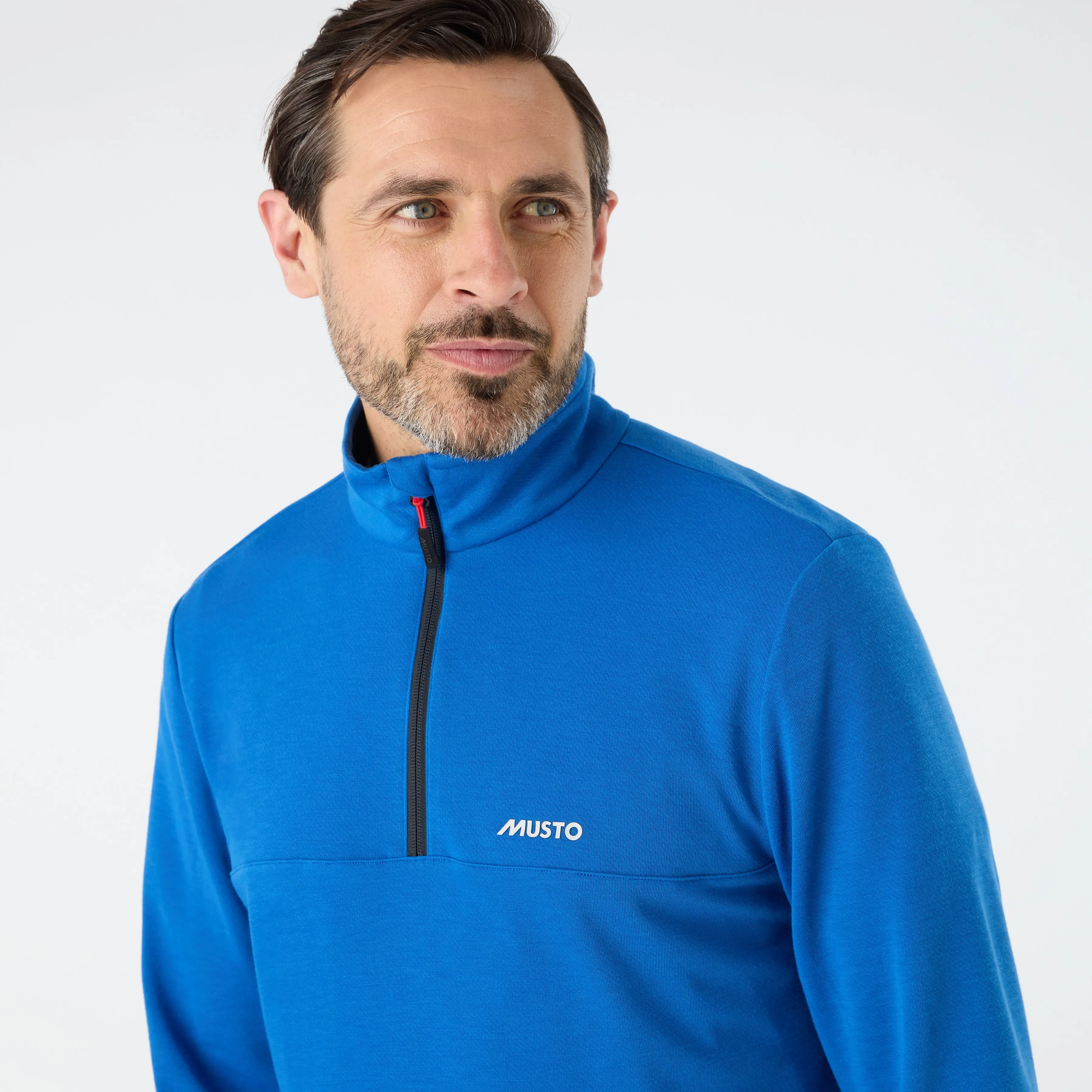 MEN'S MUSTO FAST DRY 1/2 ZIP TOP - ARUBA BLUE