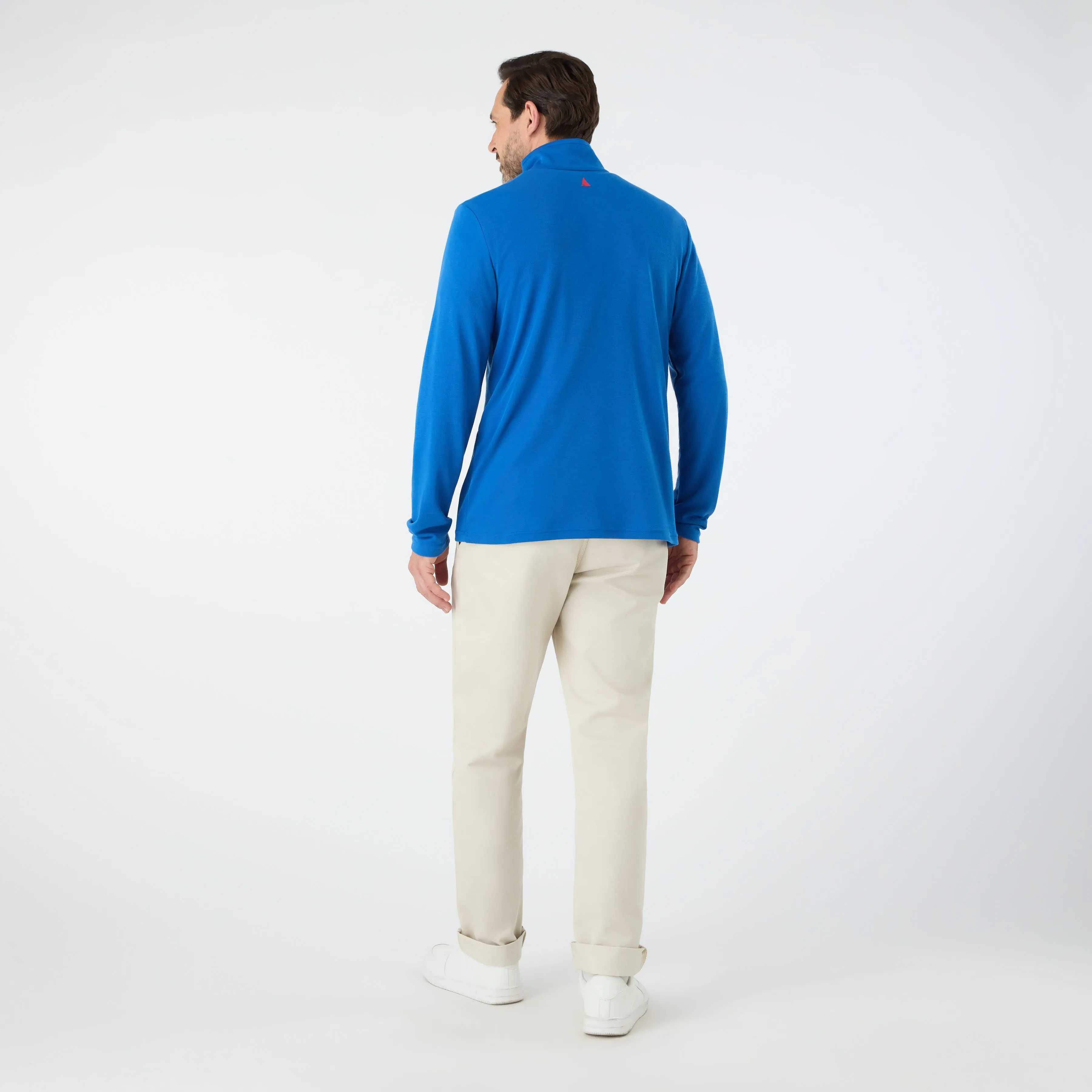 MEN'S MUSTO FAST DRY 1/2 ZIP TOP - ARUBA BLUE