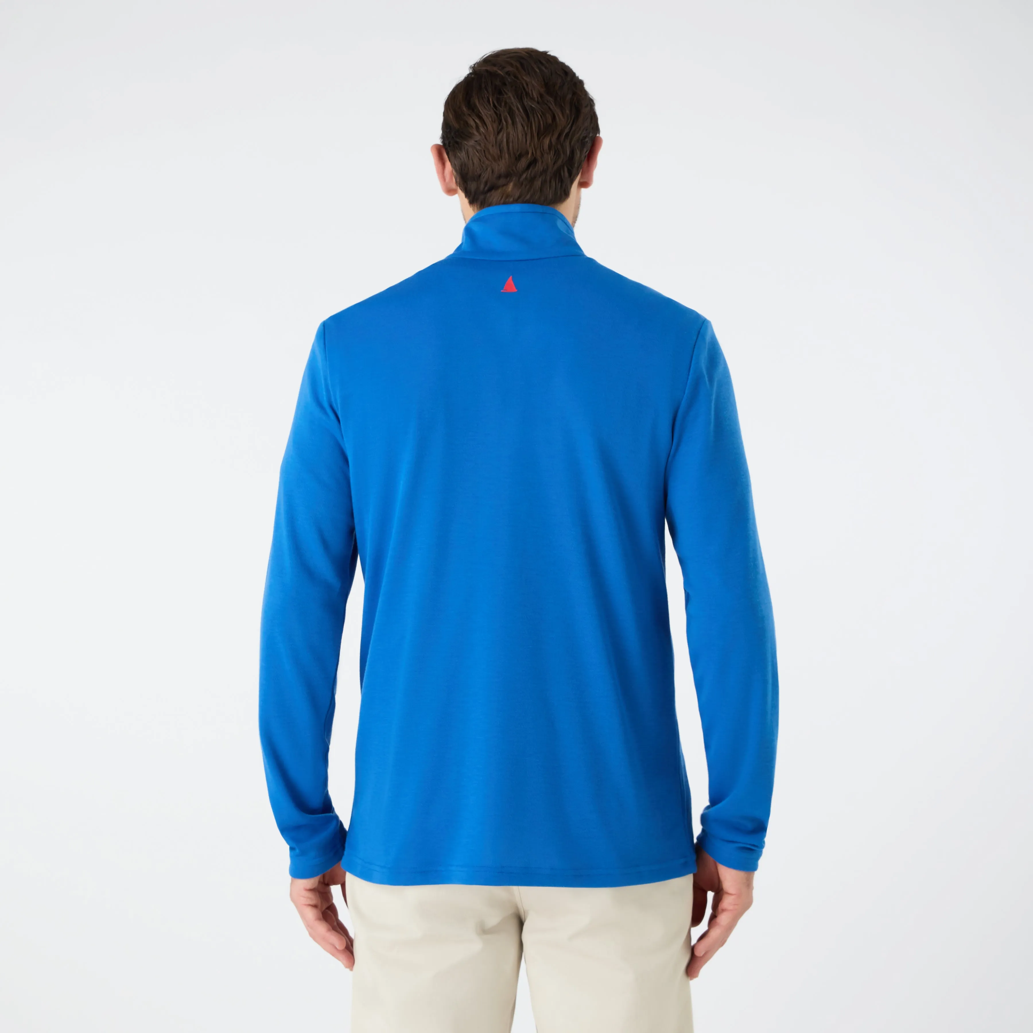 MEN'S MUSTO FAST DRY 1/2 ZIP TOP - ARUBA BLUE