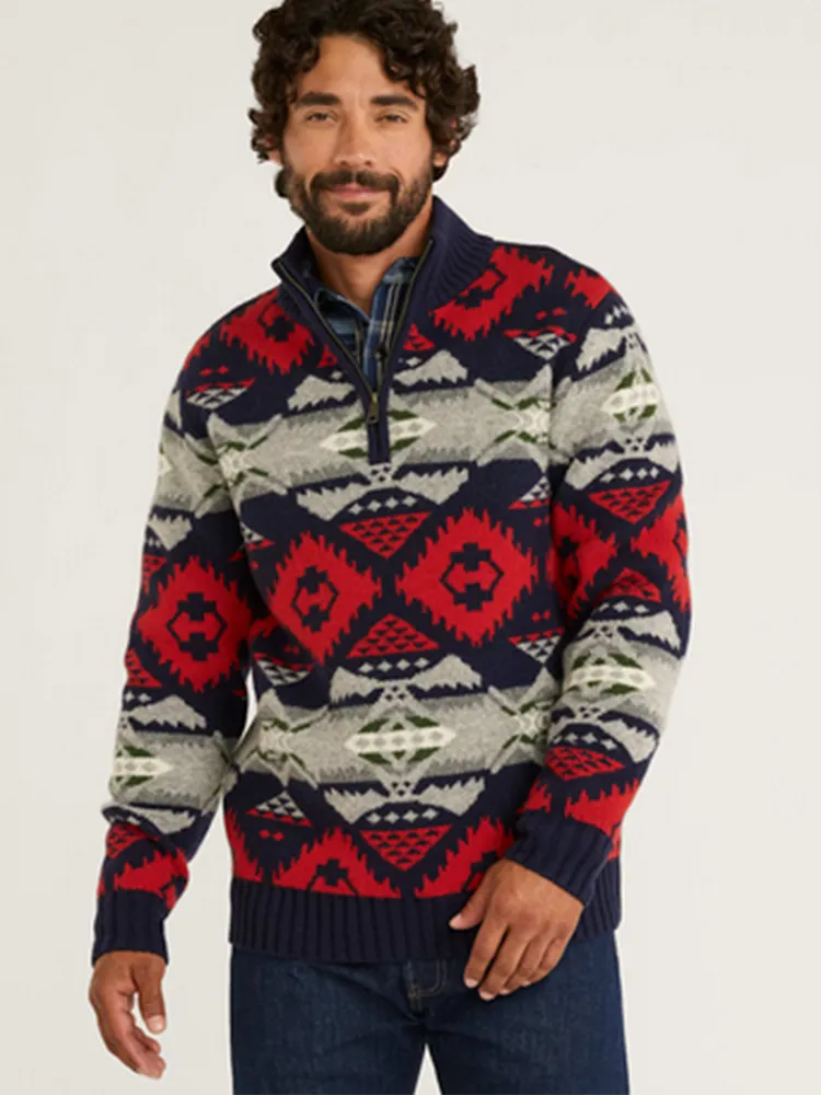 Men's Nehalem Quarter Zip Wool Sweater