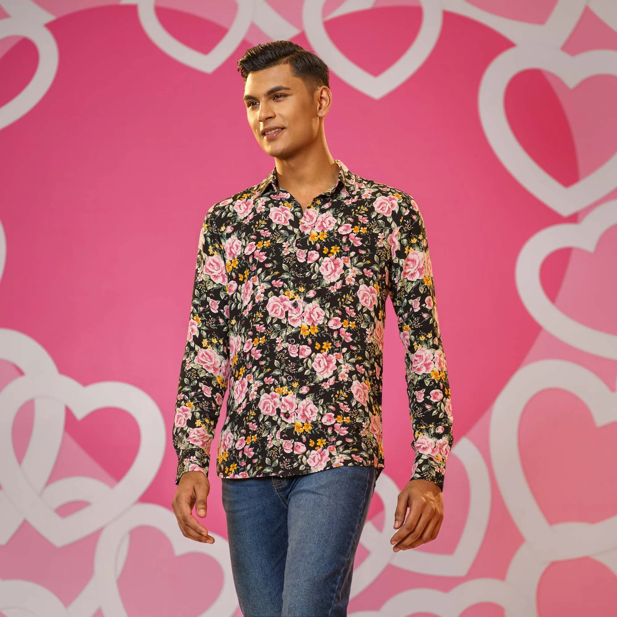 Mens Printed Viscose Shirt