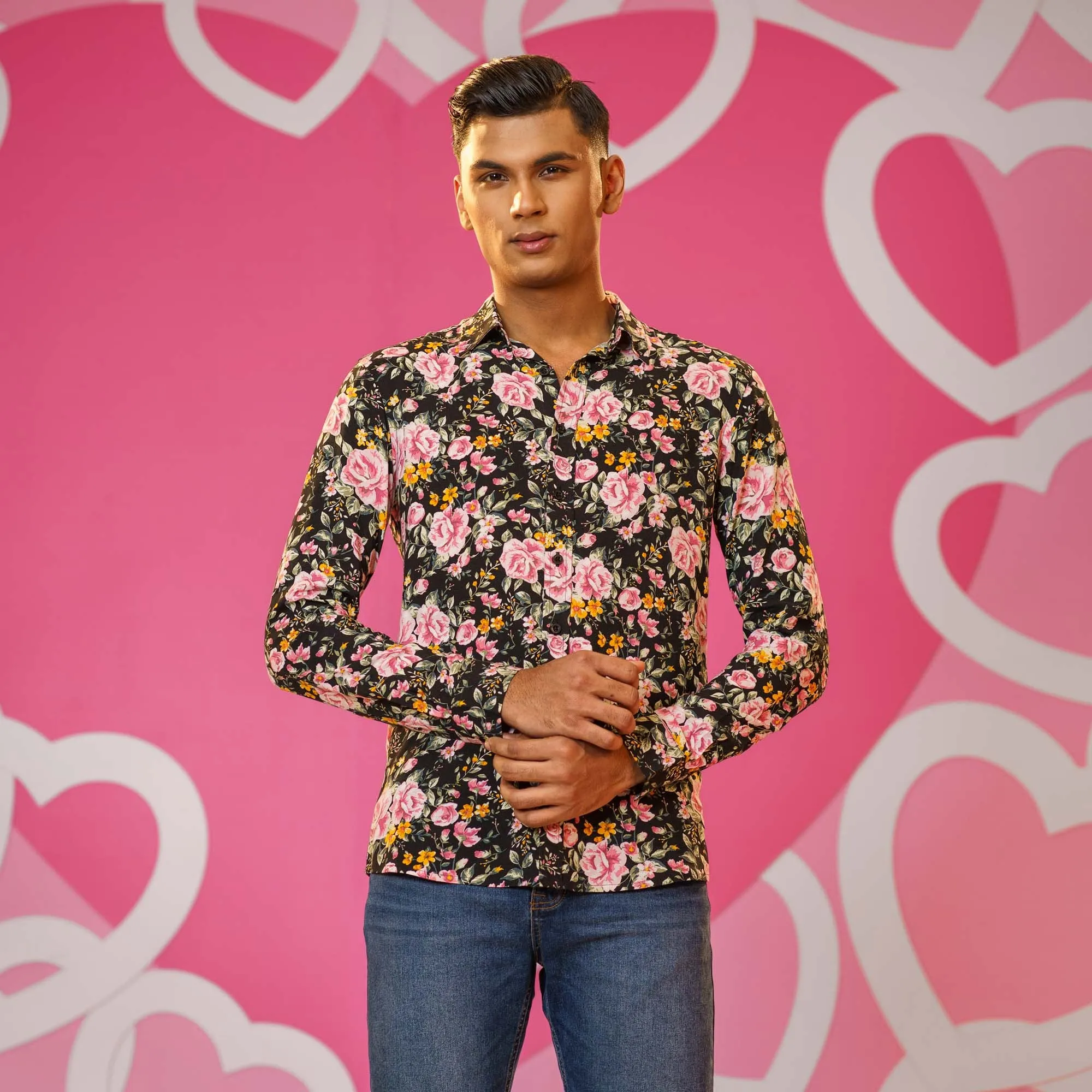 Mens Printed Viscose Shirt
