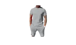 Men's Short-Sleeved Shorts Two-Piece Leisure Sports Set