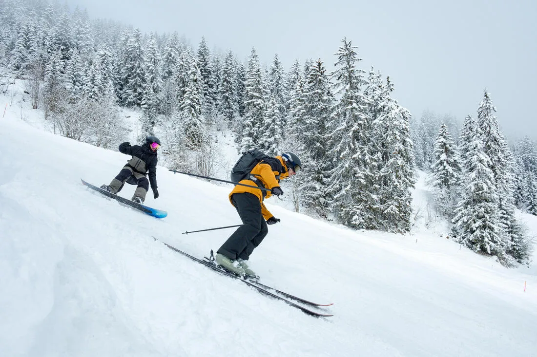 Men's Waterproof and Durable Ski Jacket 500 SPORT-Camel and