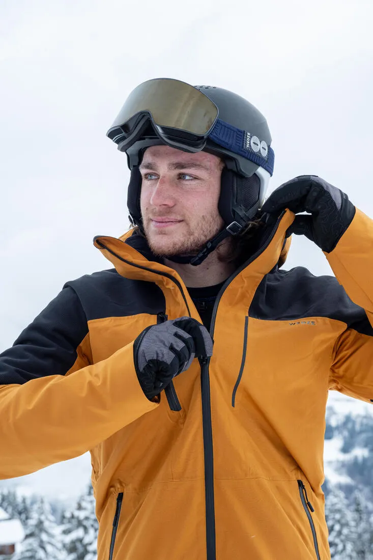 Men's Waterproof and Durable Ski Jacket 500 SPORT-Camel and