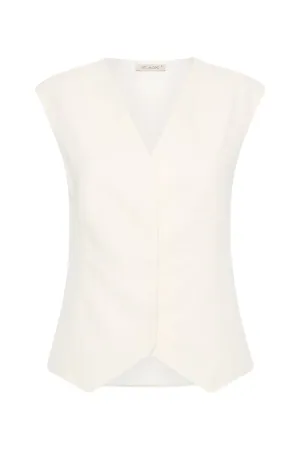 Minimal Tailored Vest | Ivory