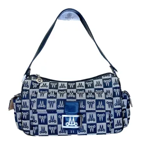 Misty Genuine Cowhide Leather Monogram Baguette Shoulder Bag