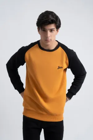 Mustard & Black Basic Sweatshirt