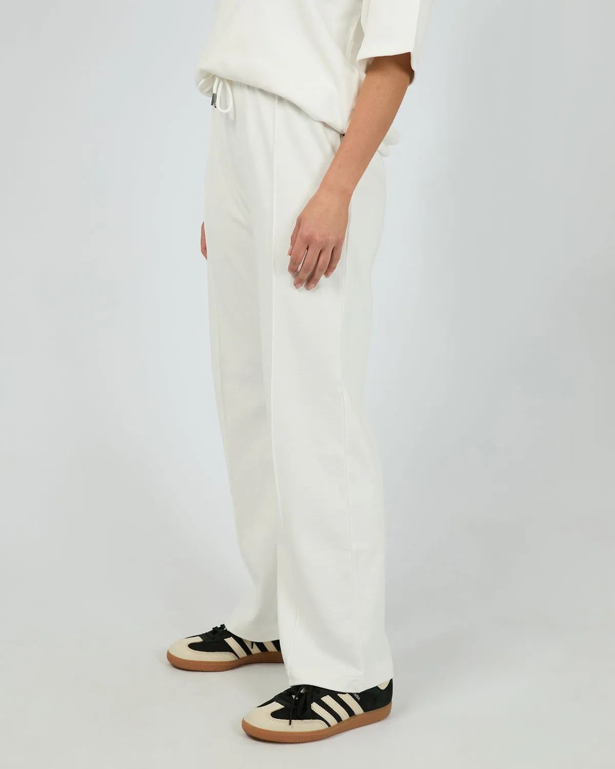 Nara Wide Leg Trackpant | Vintage White