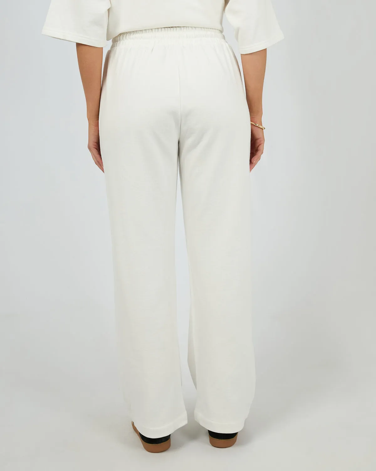 Nara Wide Leg Trackpant | Vintage White