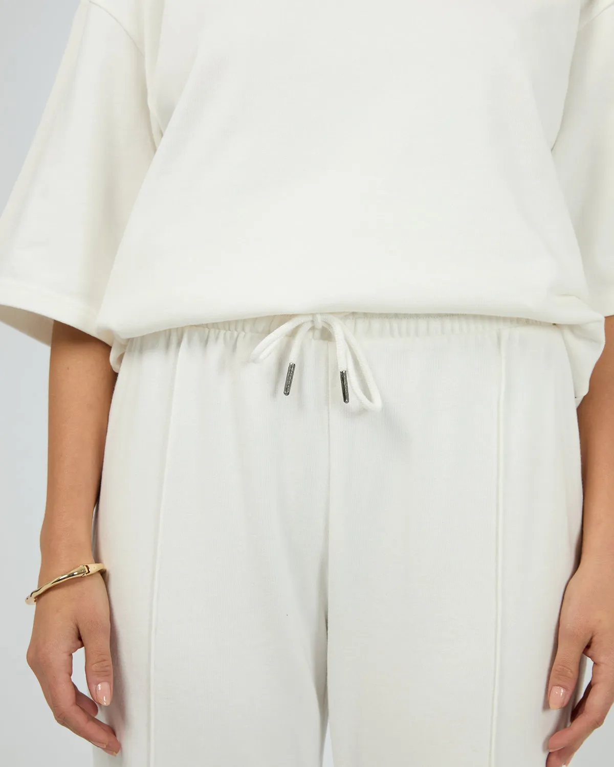 Nara Wide Leg Trackpant | Vintage White