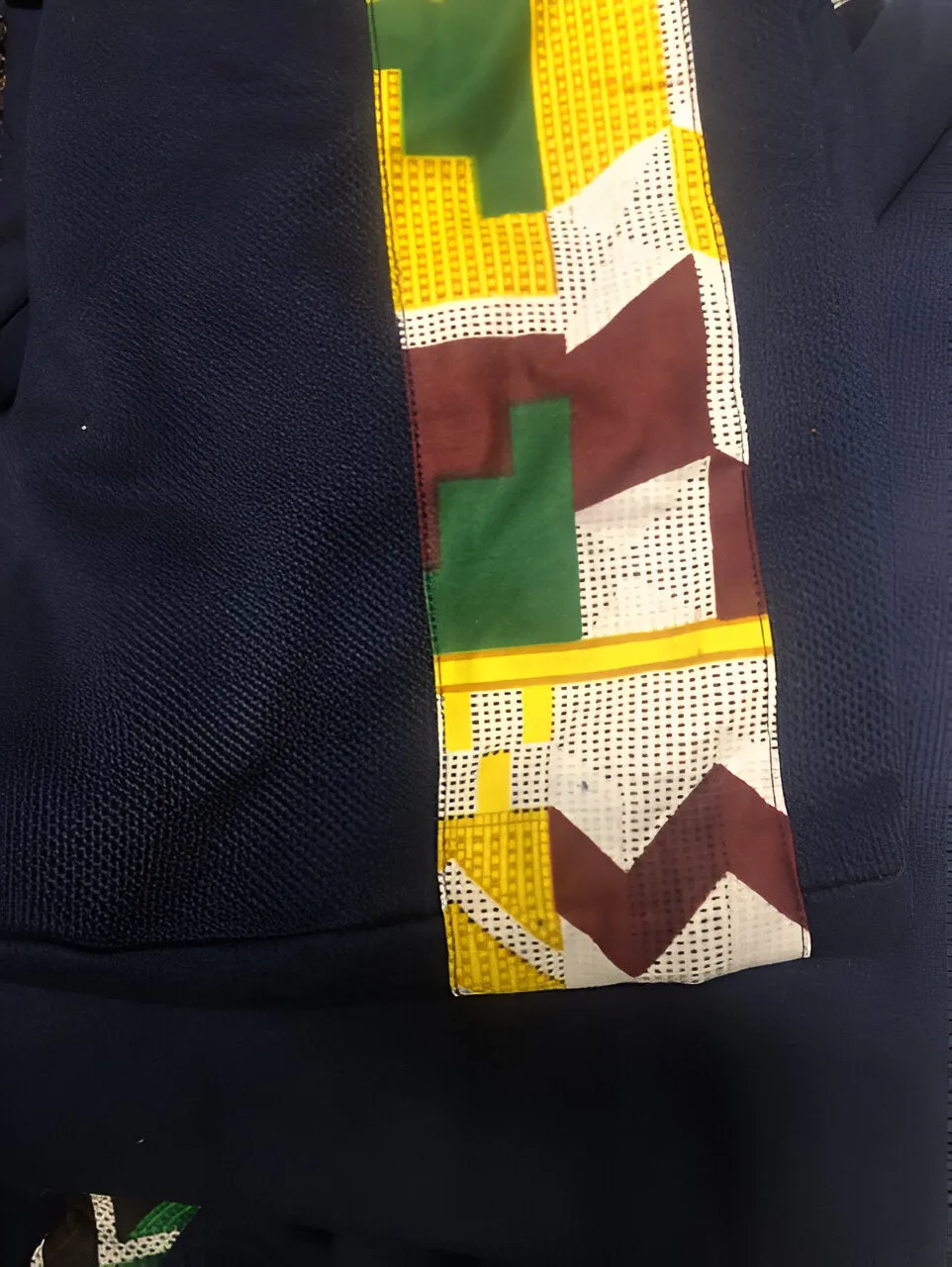 Navy African Kente Print Jogger Track Suit