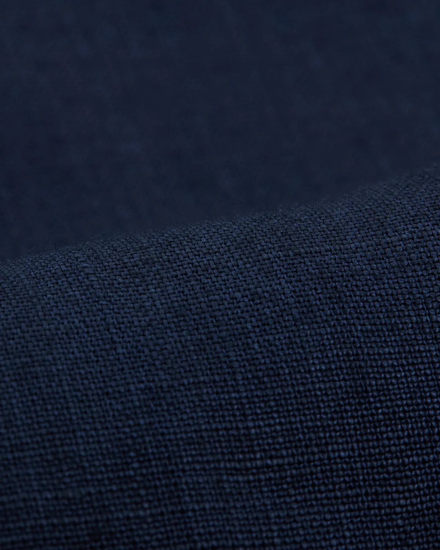Navy Single Pleat Linen Trousers
