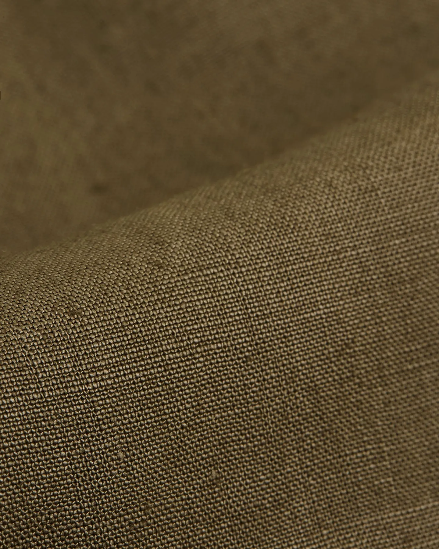 Olive Brown Single Pleat Linen Trousers