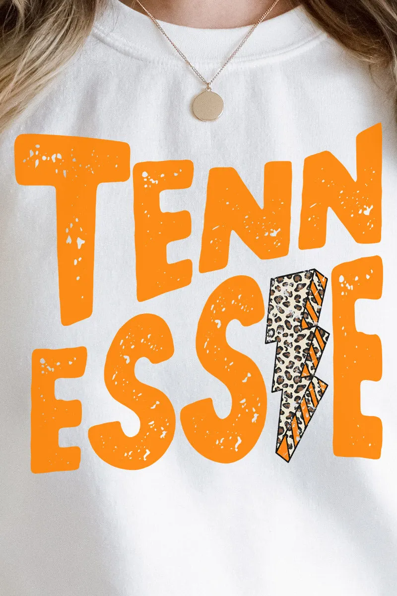 Orange Tennessee Bolt Heavy-weight Crew Sweatshirt