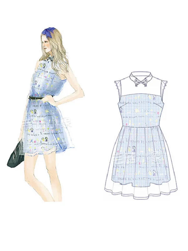 organza cartoon kitten dress