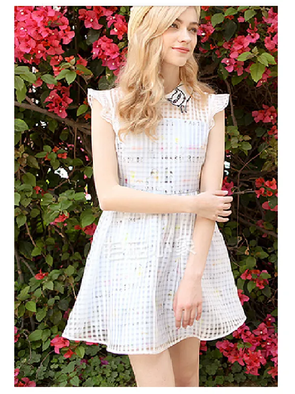 organza cartoon kitten dress