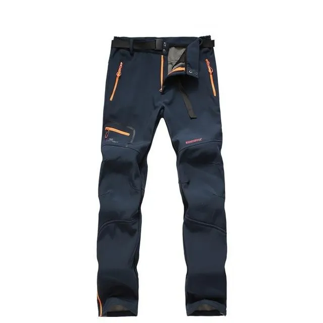 outdoor stormy  men's casual  autumn and winter Plush men's loose straight pants